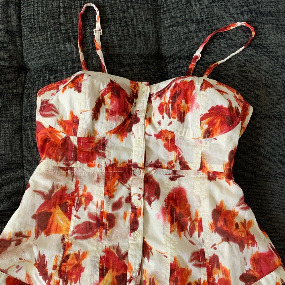Lauren Conrad Corset Floral Top